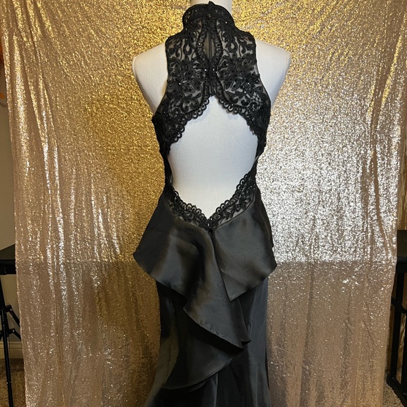 Black lace Dress; Evening Gown, Prom - Picture 4 of 9